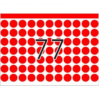 HERMA Hechtetiketten voor drukmachines DP1, 2722, papier rood, Ø 13 mm, 132 vel/10.000 etiketten 