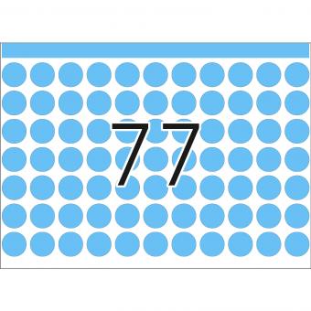 HERMA Hechtetiketten voor drukmachines DP1, 2723, papier blauw, Ø 13 mm, 132 vel/10.000 etiketten 