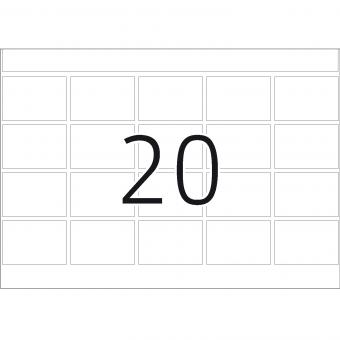 HERMA Hechtetiketten voor drukmachines DP1, 2920, papier wit, 22x32 mm, 252 vel/5.000 etiketten 