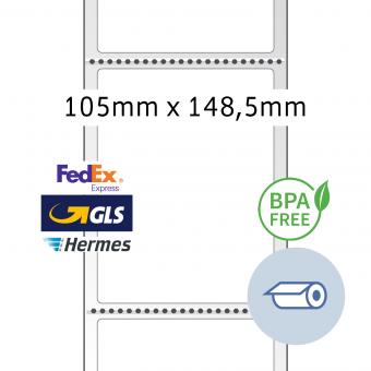 HERMA Etiketten voor therm. printers, 58008, Thermo eco wit, perf. 105x148,5mm, 1000 et./rol/ lev156 