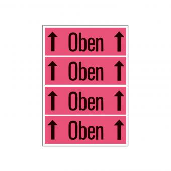 HERMA Tekstlabel OBEN, 6756, papier fluor rood, 118x39 mm, 250 vel/1.000 etiketten 