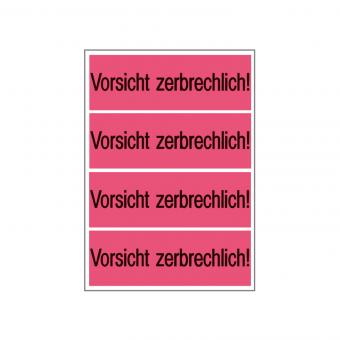 HERMA Tekstlabel ZERBRECHLICH, 6758, papier fluor rood, 118x39 mm, 250 vel/1.000 etiketten 