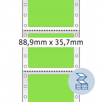 HERMA Computeretiketten doorlopend, 8185, papier groen, 88,90x35,70mm, 2.000 etiketten/pack 