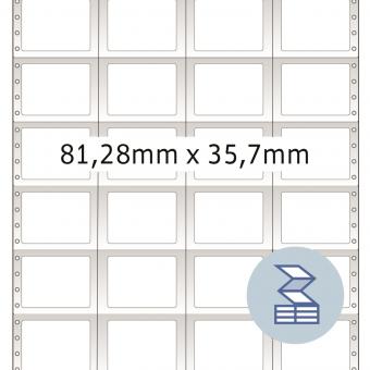 HERMA Computeretiketten doorlopend, 8242, papier wit, 81,28x35,70mm, 16.000 etiketten/pack 
