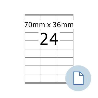 HERMA Etiketten op vellen A4, 8418, papier wit, 70x36 mm, 500 vel/12.000 etiketten 