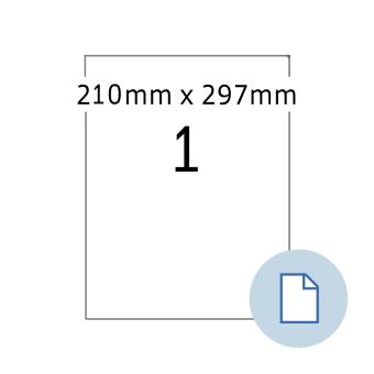 HERMA Etiketten op vellen A4, 8422, papier wit, 210x297 mm, 500 vel/500 etiketten