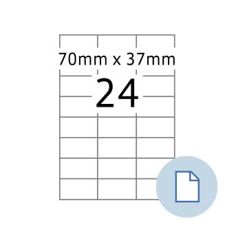 HERMA Etiketten op vellen A4, 8424, papier wit, 70x37 mm, 500 vel/12.000 etiketten 