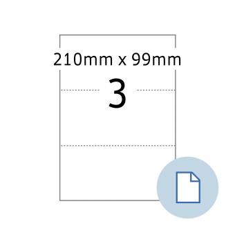 HERMA Etiketten op vellen A4, 8771, papier wit, 210x99mm, 100 vel/300 etik./lev.eenheid 10 pack 