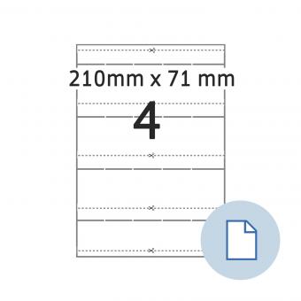 HERMA Etiketten op vellen A4, VDA-productlabels, papier wit, 210x71 mm, 500 vel/2.000 etiketten 