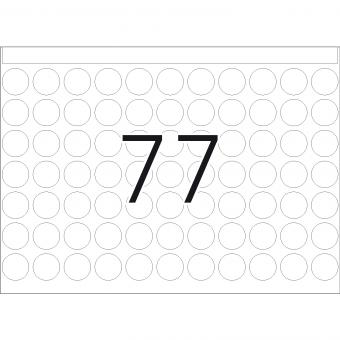 HERMA Hechtetiketten voor drukmachines DP1, 2720, papier wit, Ø 13 mm, 132 vel/10.000 etiketten 