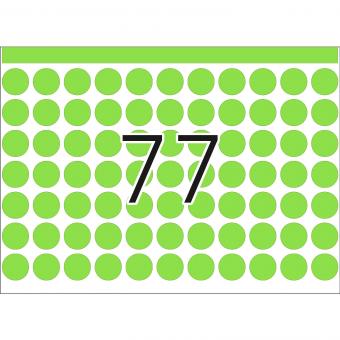 HERMA Hechtetiketten voor drukmachines DP1, 2725, papier groen, Ø 13 mm, 132 vel/10.000 etiketten 