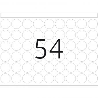 HERMA Hechtetiketten voor drukmachines DP1, 2730, papier wit, Ø 16 mm, 187 vel/10.000 etiketten 