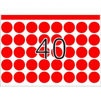 HERMA Hechtetiketten voor drukmachines DP1, 2742, papier rood, Ø 19 mm, 252 vel/10.000 etiketten 