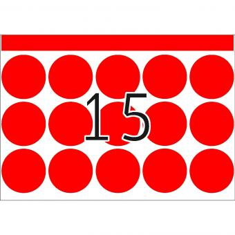 HERMA Hechtetiketten voor drukmachines DP1, 2762, papier rood, Ø 32 mm, 335 vel/5.000 etiketten 