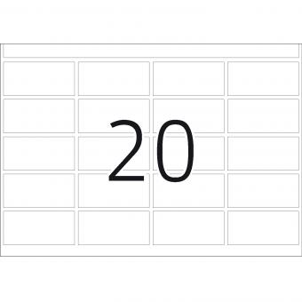 HERMA Hechtetiketten voor drukmachines DP1, 2890, papier wit, 19x40 mm, 252 vel/5.000 etiketten 