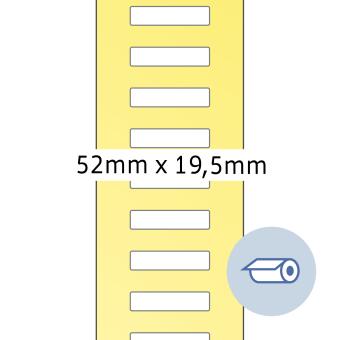 HERMA Rol etiketten thermotransfer, 4066, papier wit, 52x19,5mm, 5.000 etiketten/rol 