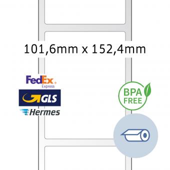 HERMA Etiketten voor therm. printers, 58006, Thermo eco wit, 101,6x152,4mm, 1000 et./rol/ lev 182rol 