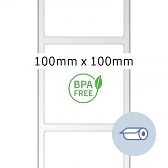HERMA Etiketten voor thermische printers, 58310, Thermo eco, wit, 100x100mm, 1.500 etiketten/rol 