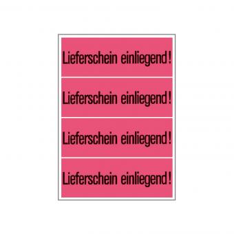 HERMA Tekstlabel LIEFERSCHEIN, 6754, papier fluor rood, 118x39 mm, 250 vel/1.000 etiketten 