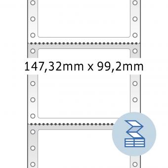 HERMA Computeretiketten doorlopend, 8072, papier wit, perforatie, 147,32x99,20mm, 1000 etik./pack 