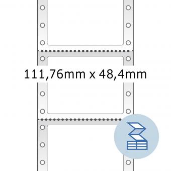 HERMA Computeretiketten doorlopend, 8166, papier wit, 111,76x48,40mm, 2.000 etiketten/pack 