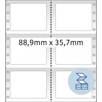 HERMA Computeretiketten doorlopend, 8220, papier wit, 88,90x35,70mm, 8.000 etiketten/pack 