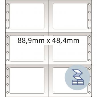 HERMA Computeretiketten doorlopend, 8226, papier wit, 88,90x48,40mm, 6.000 etiketten/pack 