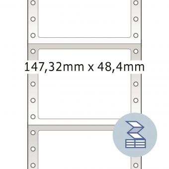 HERMA Computeretiketten doorlopend, 8293, papier wit, 147,32x48,40mm, 6.000 etiketten/pack 