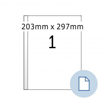 HERMA Etiketten op vellen A4, 8401, papier wit, 203x297 mm, 500 vel/500 etiketten 