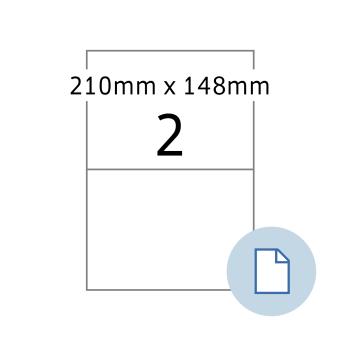 HERMA Etiketten op vellen A4, 8402, papier wit, 210x148 mm, 500 vel/1.000 etiketten 