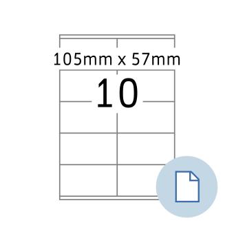 HERMA Etiketten op vellen A4, 8420, papier wit, 105x57 mm, 500 vel/5.000 etiketten 