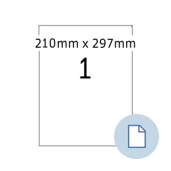 HERMA Etiketten op vellen A4, 8422, papier wit, 210x297 mm, 500 vel/500 etiketten 