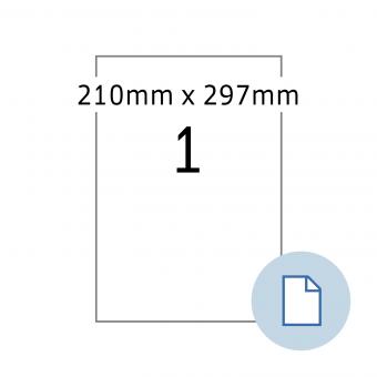 HERMA Etiketten op vellen A4, 8720, papier wit 210x297 mm, 100 vel/100 etik./lev.eenheid 10 pack. 