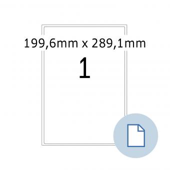 HERMA Etiketten op vellen A4, 8772, papier wit 199,6x289,1mm, 100 vel/100 etik./lev.eenheid 10 pack 